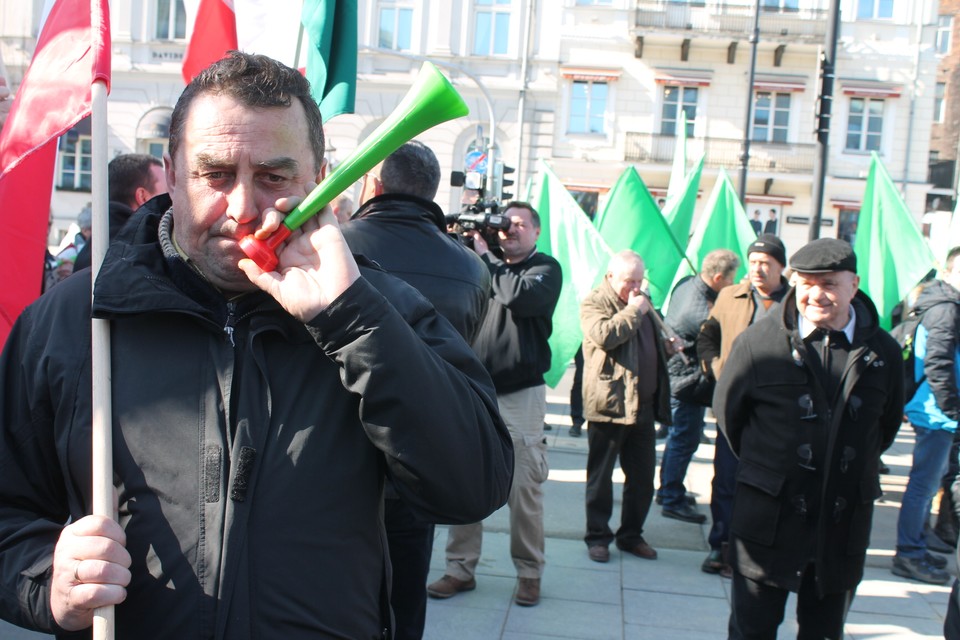 Protest rolników w Warszawie