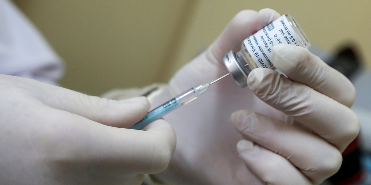 FILE PHOTO: Palestinians get vaccinated against COVID-19 in Tubas