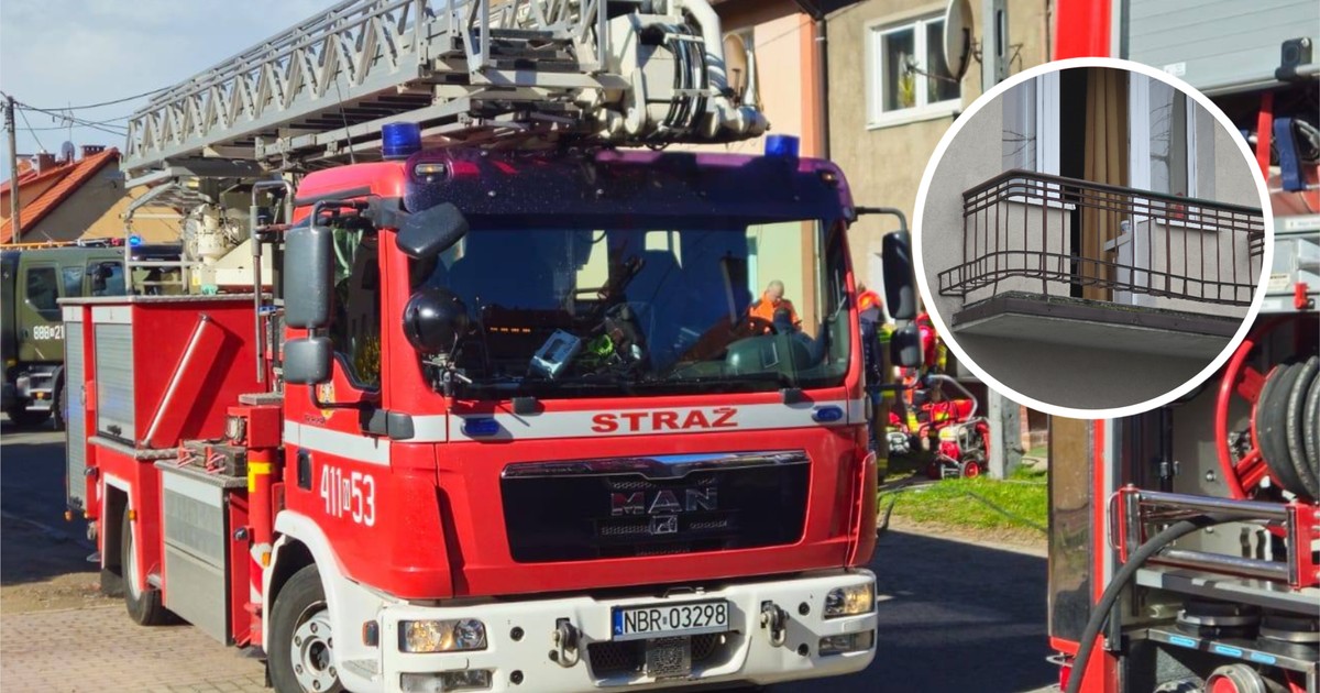 Dziecko utknęło na balkonie! Strażacy w akcji ratunkowej