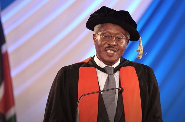 Prof Kiamba during the Installation of the current VC Prof Stephen Kiama