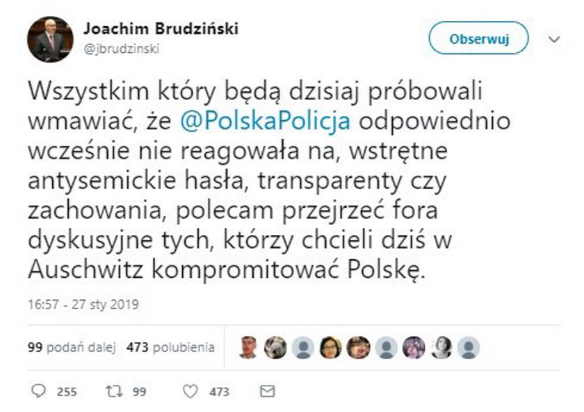 Policjo i prezydencie Oświęcimia! Jak mogliście dopuścić do takiego skandalu?