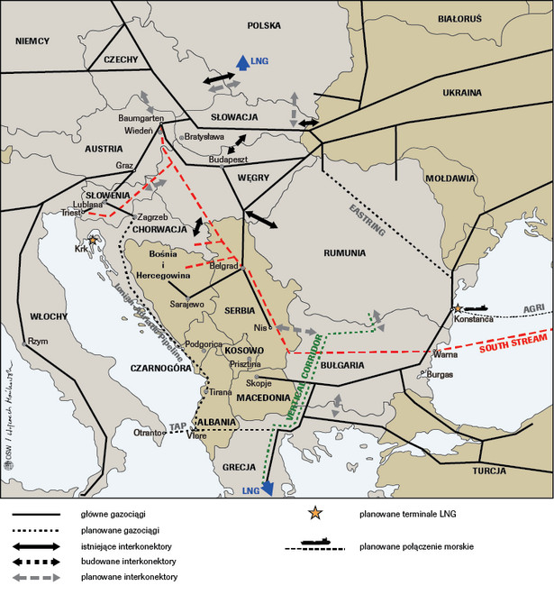 Wybrane projekty infrastruktury gazowej w regionie