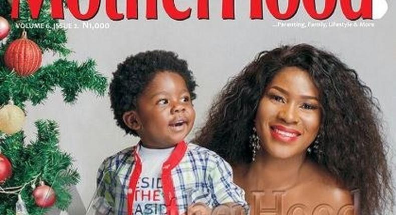 Stephanie Okereke-Linus and son cover Motherhood-in-style Christmas edition