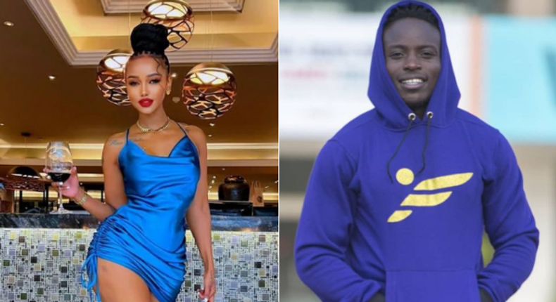 Nairobi socialite Huddah Monroe and celebrated Kenyan sprinter Ferdinand Omanyala