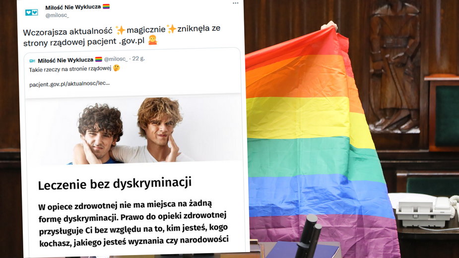 Rządowy portal zamieścił informacje o prawach osób LGBT i je usunął