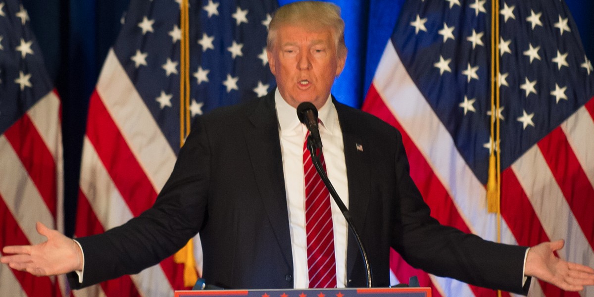 Republican presidential nominee Donald Trump campaigns in Youngstown, Ohio.