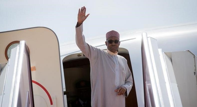 President Muhammadu Buhari, recently sworn in for a second term, is a frequent flyer and has sometimes been criticised for it [Reuters]