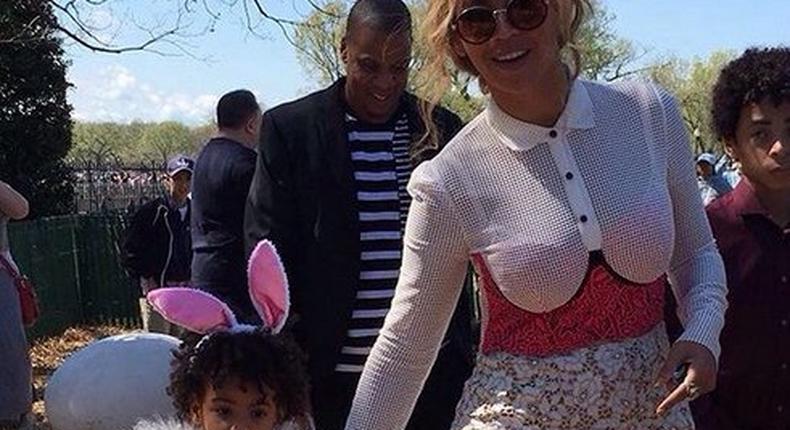 The Carter's, Beyonce, Jay Z and daughter, Blue Ivy at the White House Easter egg roll
