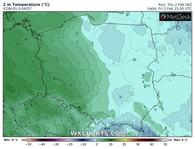 Na zachodzie będzie ciepło, a na wschodzie znacznie zimniej