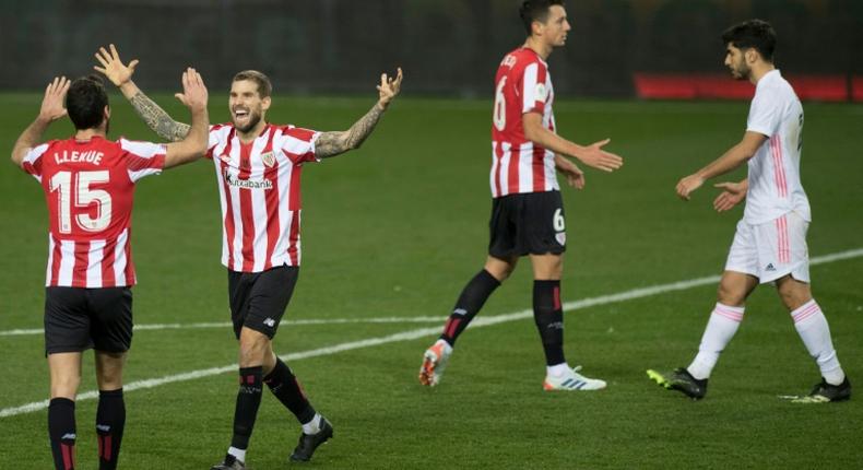 Athletic Bilbao players celebrate