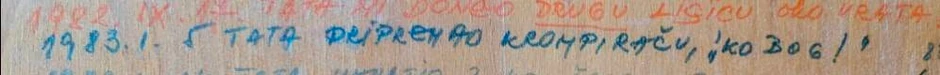 "januar 1983. - Tata pripremao krompiraču ko bog"