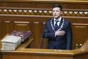 Wołodymyr Zełenski na zaprzysiężeniu na prezydenta Ukrainy (2019 r.)