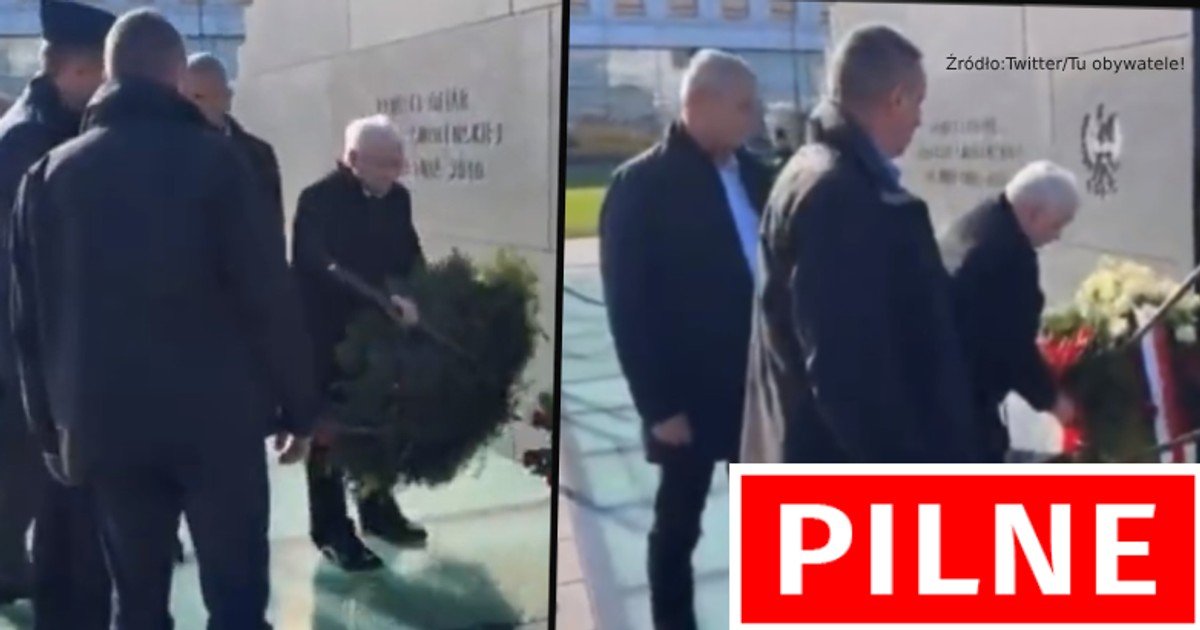 El incidente frente al monumento de Smolensk.  Jarosław Kaczyński arruinó la velada