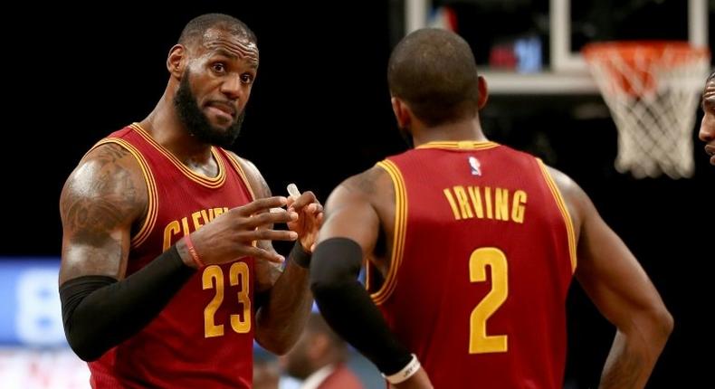 LeBron James and Kyrie Irving of the Cleveland Cavaliers have been named Eastern Conference all-star starters