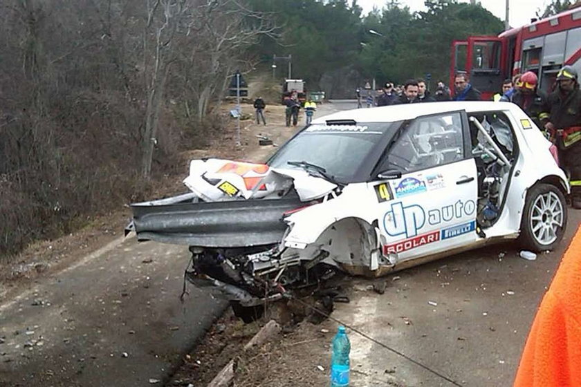 Tak bariera zmiażdżyła auto i Kubicę