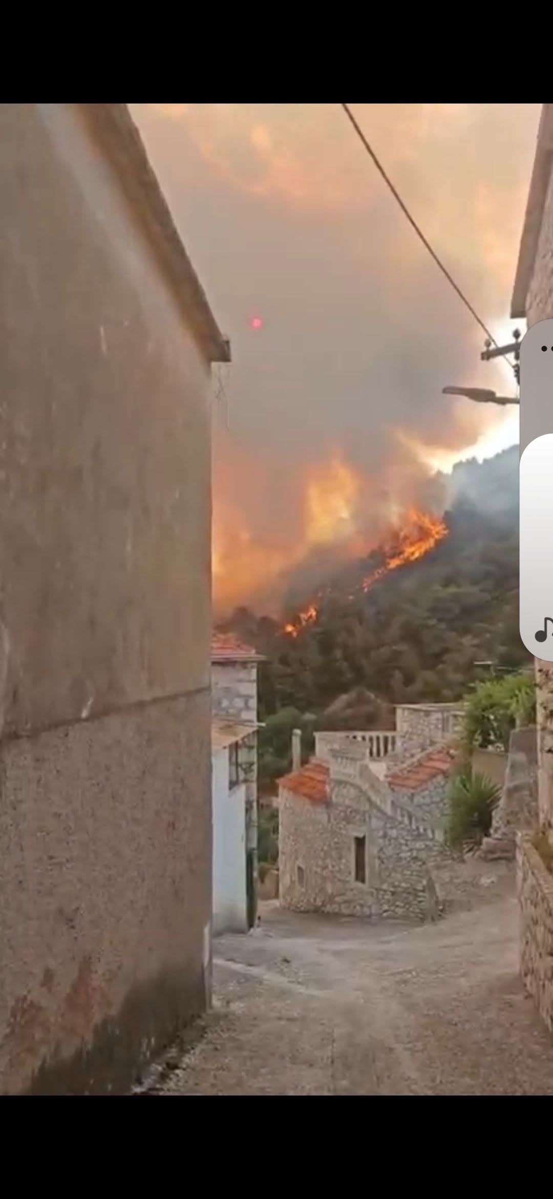 Požiar na chorvátskom ostrove Hvar.