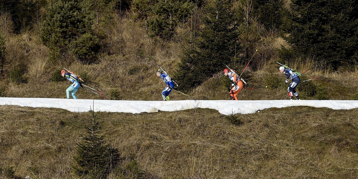 Biathlon brak śniegu