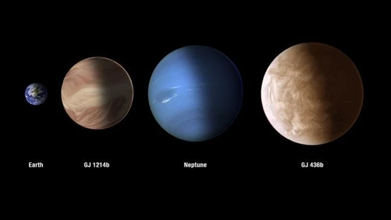 Egzoplanete GJ 1214b i GJ 436b u poređenju sa Zemljom i Neptunom