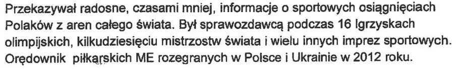 Fragment uzasadnienia kandydatury do KRS Tomasza Zimocha.