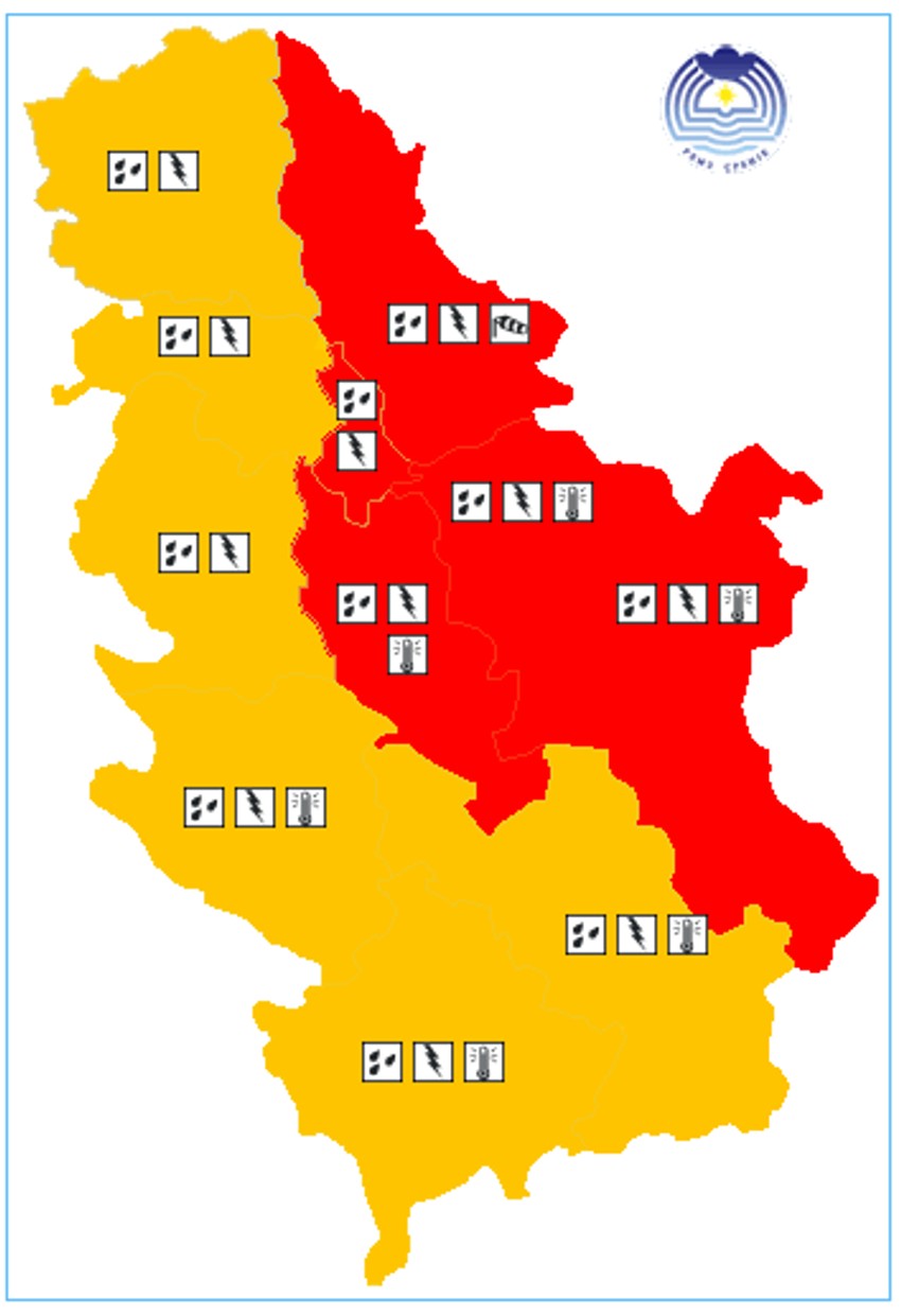 Beograd pod crvenim meteoalarmom zbog pljuskova i grmljavine