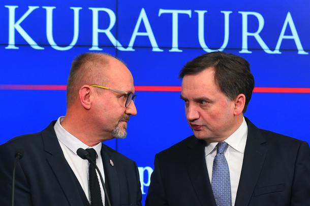 Prokurator krajowy Dariusz Barski i prokurator generalny Zbigniew Ziobro