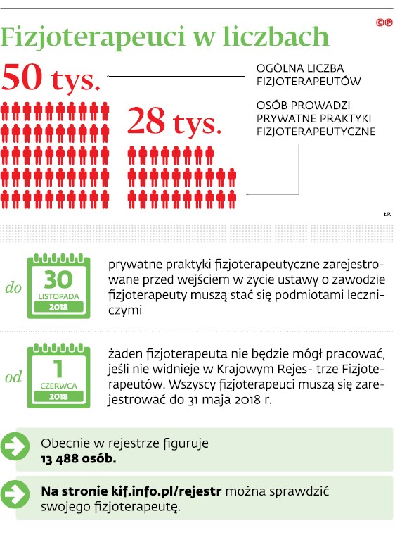 Fizjoterapeuci w liczbach