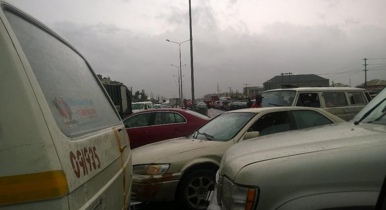 Heavy rain leaves blocked roads in Ajah