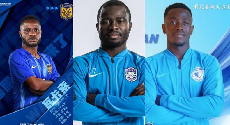 Wakaso, Frank Acheampong and Emmanuel Boateng