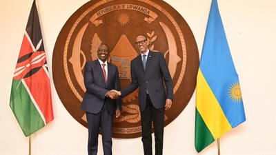 President William Ruto and his Rwandan counterpart Paul Kagame