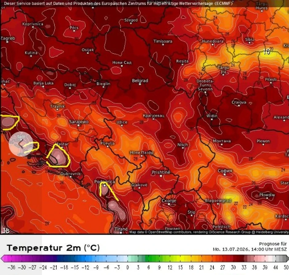 Otopljenje je moguće oko 13. jula, ali bez ekstremnih vrućina