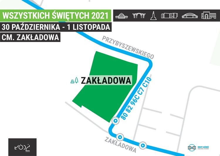 Łódź - organizacja ruchu wokół cmentarza przy Zakładowej