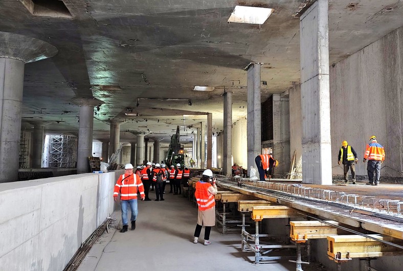Tunel średnicowy w Łodzi. Przystanek Łódź Koziny w budowie