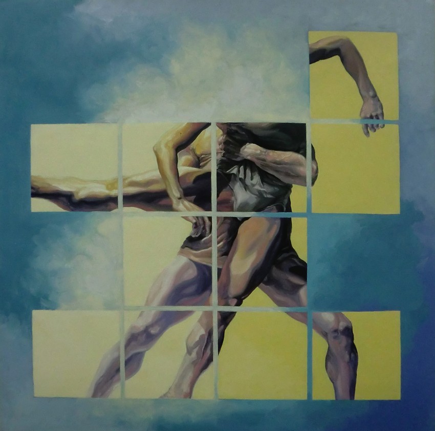 Biserka Petrović, Parallel Universes - Dancing, ulje na platnu, 100x100cm, 2015.