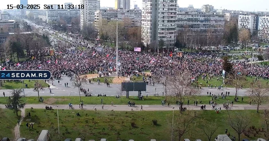 Kružni tok kod opštine Novi Beograd