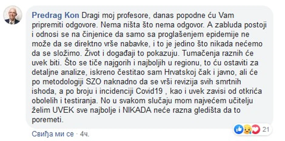 Kon poruka na Fejsbuku