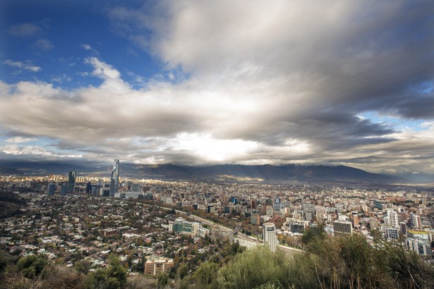 Widok na stolicę Chile, Santiago