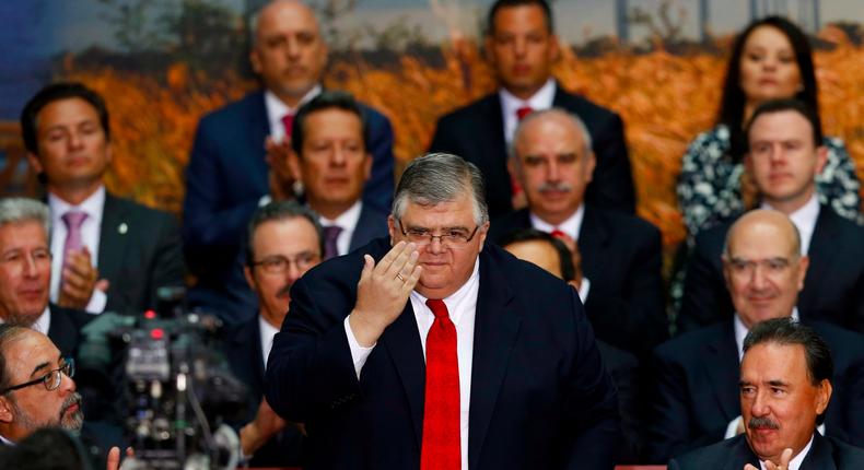 Mexico's Central Bank Governor Agustin Carstens