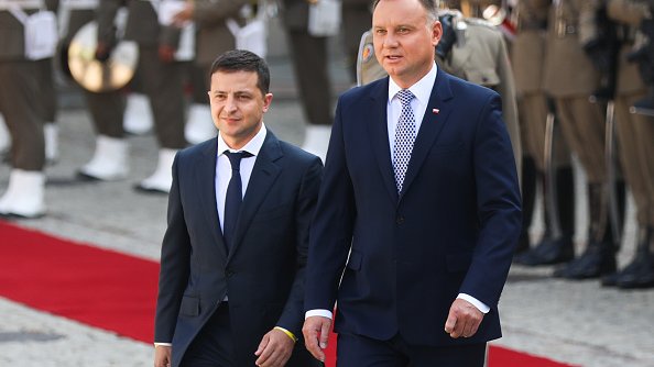 Wołodymyr Zełenski i Andrzej Duda w Warszawie w sierpniu 2019 roku