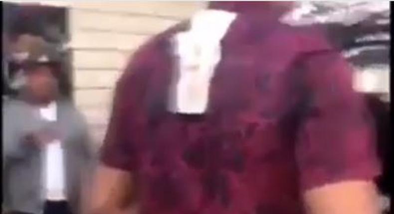 Man carries birthday girl on his shoulders, ends up with sanitary pad on his back (video)