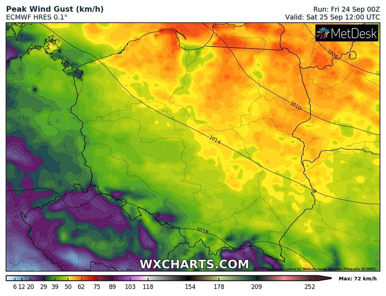 Mimo wyższej temperatury, nadal wiać ma dość silny wiatr