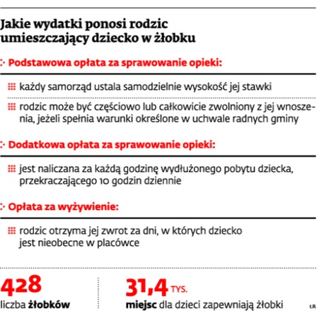 Jakie wydatki ponosi rodzic umieszczający dziecko w żłobku