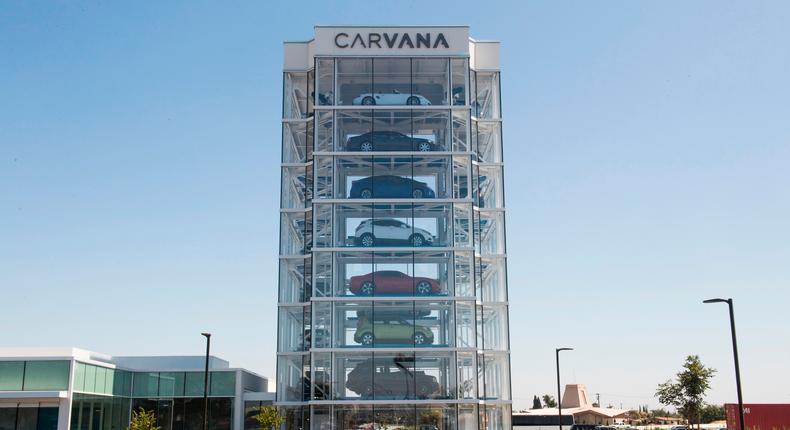 A Carvana vehicle showroom.MARK RALSTON/AFP via Getty Images