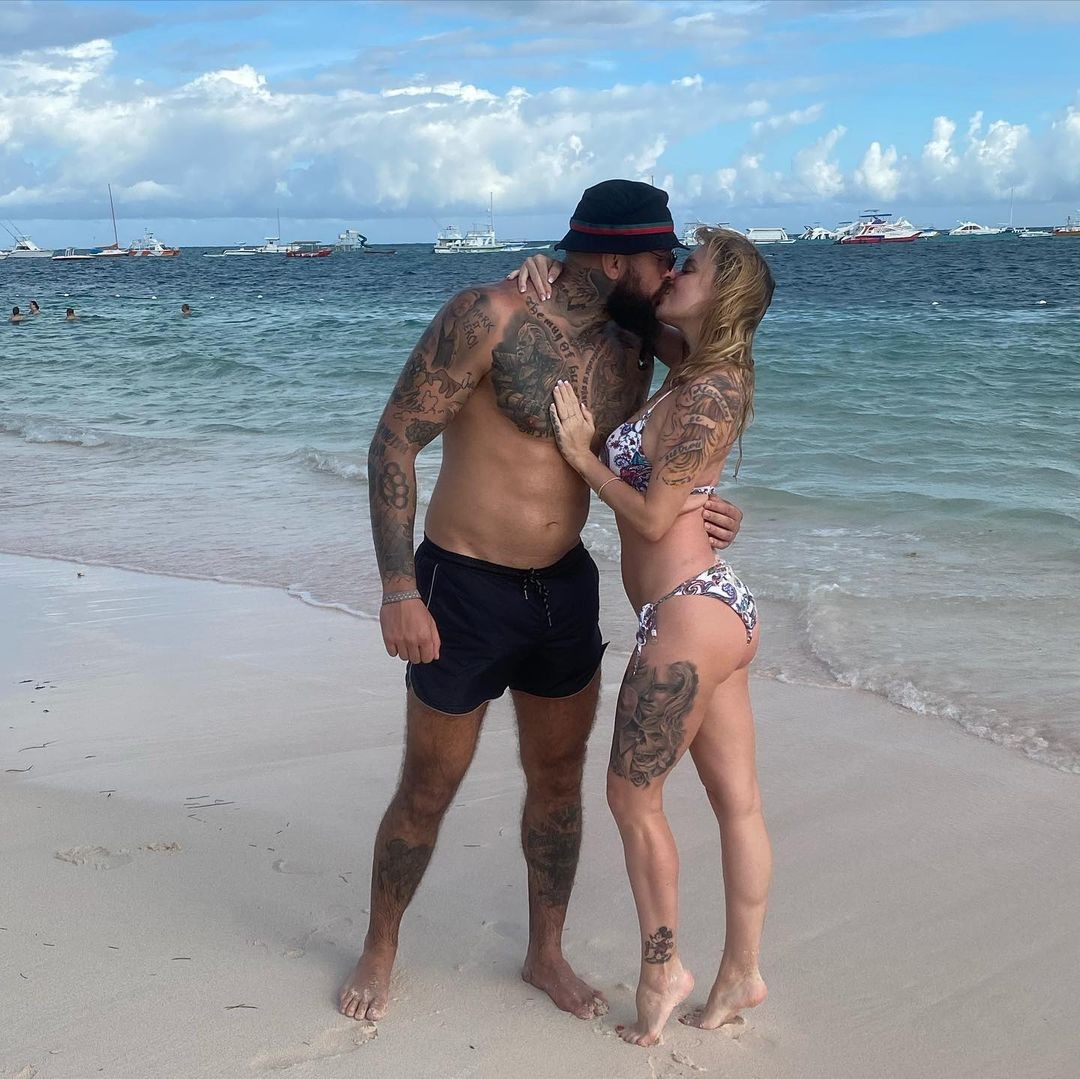 Český MMA fighter Michal Martínek s manželkou Lenkou. 