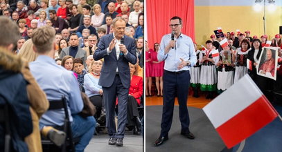 Tusk i Morawiecki ruszają w trasę. Tak czarują wyborców