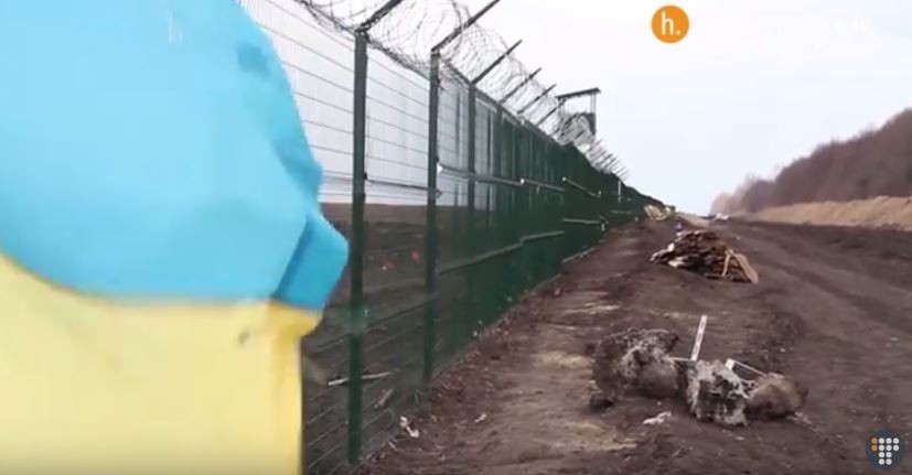 Płot na granicy Rosji i Ukrainy