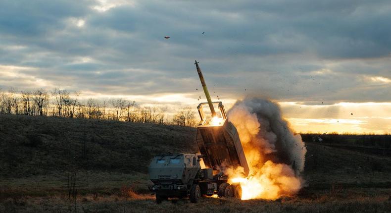 M142 HIMARS launches a rocket on Russian position on December 29, 2023 in Unspecified, Ukraine.Global Images Ukraine via Getty Images