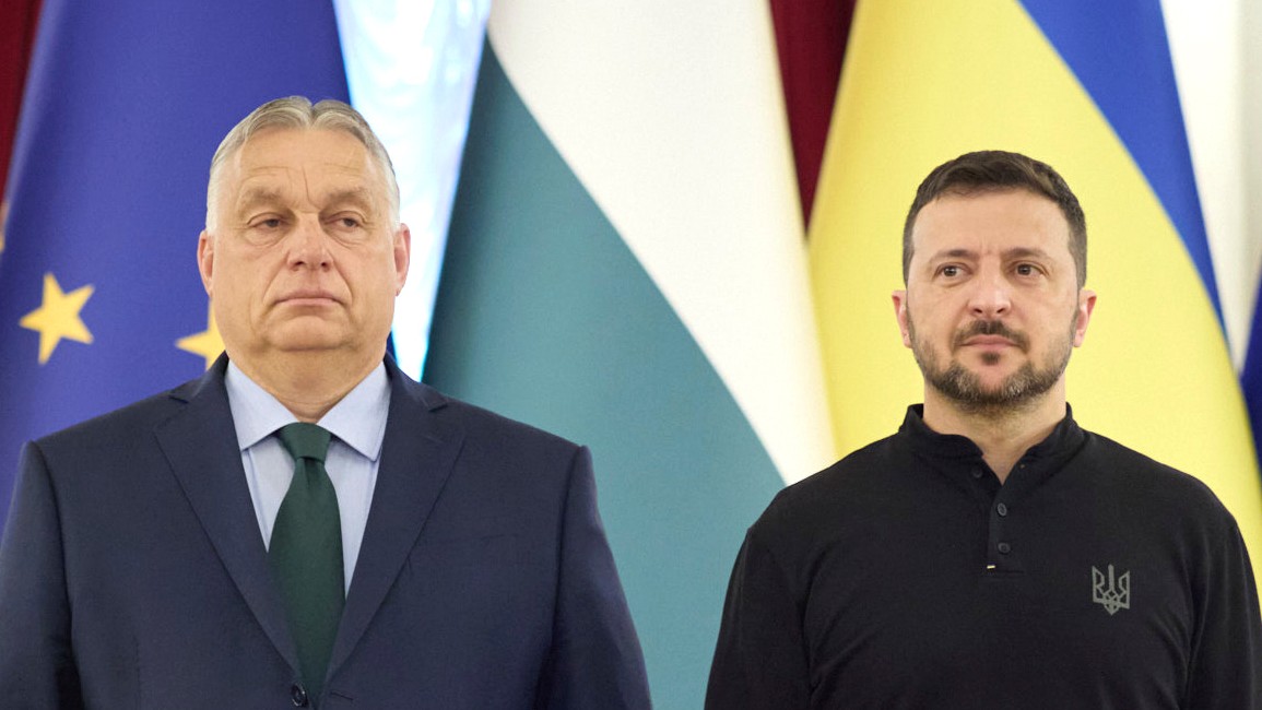 Maďarský premiér Viktor Orbán a ukrajinský prezident Volodymyr Zelenskyj.