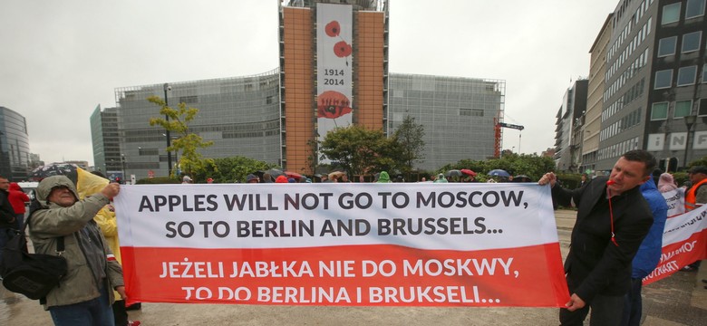 Polscy rolnicy protestują w Brukseli. Domagają się większych rekompensat