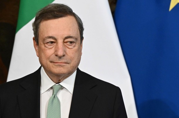 Premier Włoch Mario Draghi. Rzym, Włochy, 26 maja 2022.