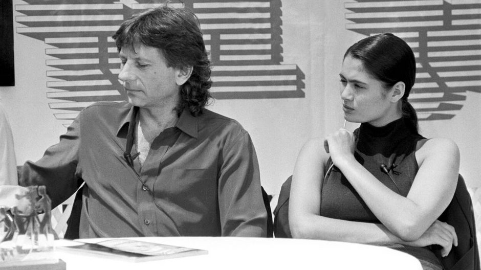 Roman Polański i Charlotte Lewis w Cannes (1986)